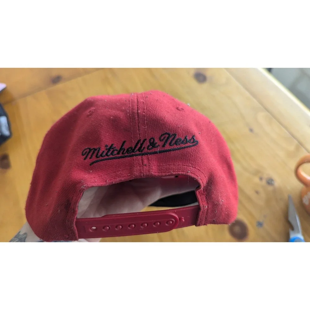 Mitchell Ness Portland Trail Blazers‎ Red Black Snapback Hat NBA Basketball Cap